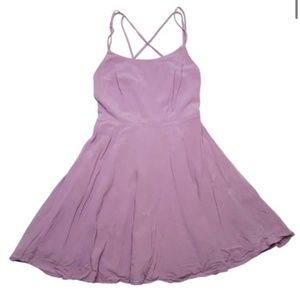 Forever 21 Backless Swing Dress Size Small Purple Short Sleeveless Rayon Womens